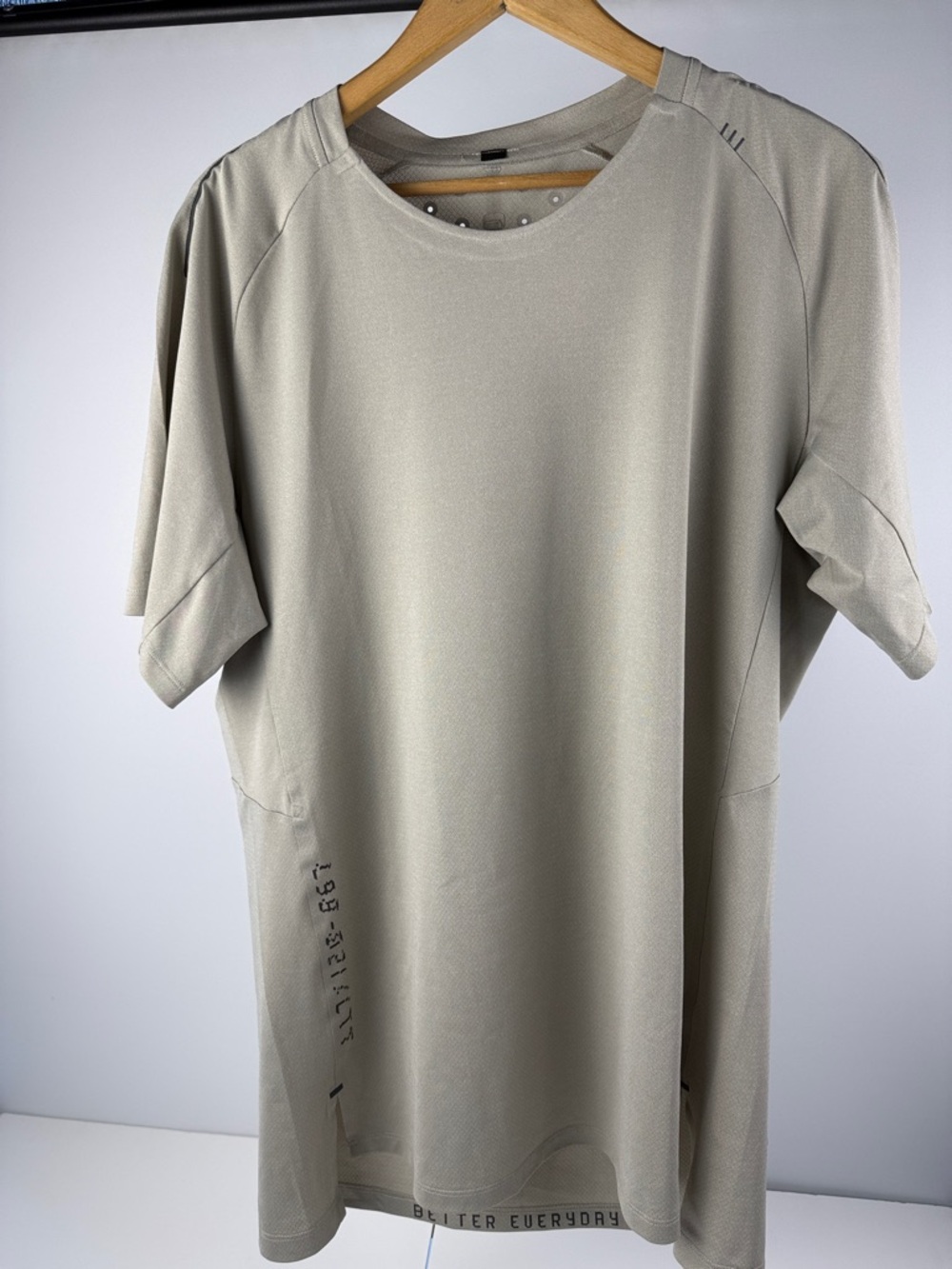 Lululemon athletic Light Gray Active Tee with Perforated Venting